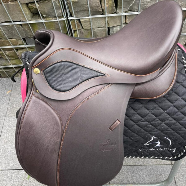 Sommer Diplomat VS 17,5" Mocca Keder/Nähte Cognac Vielseitigkeitssattel [NEU]